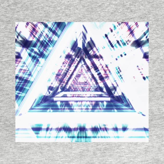 Flashing futuristic triangles, ethnic ornament by 3DVictory